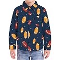 Boys Hawaiian Button Down Shirt, Pure Combed Cotton Short Sleeve Size 3-15Y