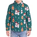 Boys Hawaiian Button Down Shirt, Pure Combed Cotton Short Sleeve Size 3-15Y