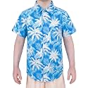 Boys Hawaiian Button Down Shirt, Pure Combed Cotton Short Sleeve Size 3-15Y