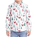 Boys Hawaiian Button Down Shirt, Pure Combed Cotton Short Sleeve Size 3-15Y