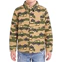 Boys Hawaiian Button Down Shirt, Pure Combed Cotton Short Sleeve Size 3-15Y