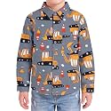 Boys Hawaiian Button Down Shirt, Pure Combed Cotton Short Sleeve Size 3-15Y