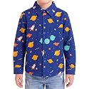 Boys Hawaiian Button Down Shirt, Pure Combed Cotton Short Sleeve Size 3-15Y