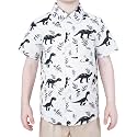 Boys Hawaiian Button Down Shirt, Pure Combed Cotton Short Sleeve Size 3-15Y