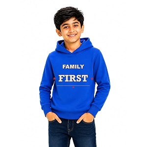Boys Hooded Sweatshirt Cotton Blend Full