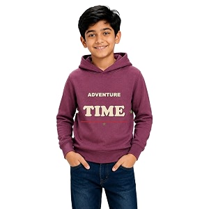 Boys Hooded Sweatshirt Cotton Blend Full