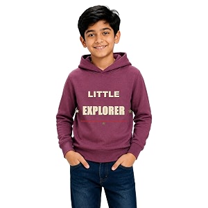 Boys Hooded Sweatshirt Cotton Blend Full