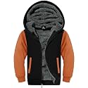 Boys Hoodie Zip Up Fleece Lined Jacket Kids Warm Sherpa Hooded Sweatshirts
