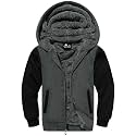 Boys Hoodie Zip Up Fleece Lined Jacket Kids Warm Sherpa Hooded Sweatshirts