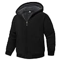 Boys Hoodie Zip Up Fleece Lined Jacket Kids Warm Sherpa Hooded Sweatshirts