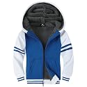 Boys Hoodie Zip Up Fleece Lined Jacket Kids Warm Sherpa Hooded Sweatshirts
