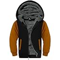Boys Hoodie Zip Up Fleece Lined Jacket Kids Warm Sherpa Hooded Sweatshirts