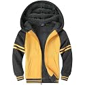 Boys Hoodie Zip Up Fleece Lined Jacket Kids Warm Sherpa Hooded Sweatshirts