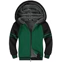 Boys Hoodie Zip Up Fleece Lined Jacket Kids Warm Sherpa Hooded Sweatshirts