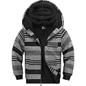 Boys Hoodie Zip Up Fleece Lined Jacket Kids Warm Sherpa Hooded Sweatshirts