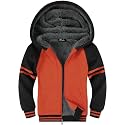 Boys Hoodie Zip Up Fleece Lined Jacket Kids Warm Sherpa Hooded Sweatshirts