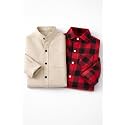 Boys Mandarin Collar Shirt with Chest Pocket