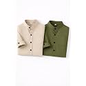 Boys Mandarin Collar Shirt with Chest Pocket