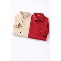 Boys Mandarin Collar Shirt with Chest Pocket