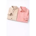 Boys Mandarin Collar Shirt with Chest Pocket
