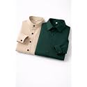 Boys Mandarin Collar Shirt with Chest Pocket