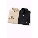 Boys Mandarin Collar Shirt with Chest Pocket