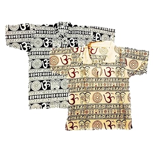 Boys Om Printed T-Shirts Kurta 100 Cotton