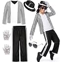 Boys Pop Star Costume Silver Retro Dance