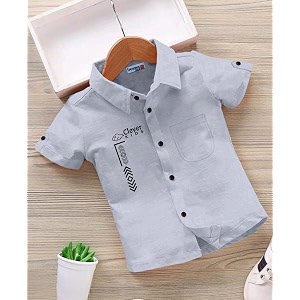 for boys printed cotton blend casual shirt  soft amp comfortable to