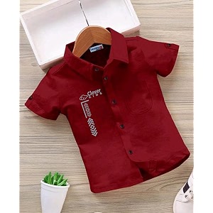 for boys printed cotton blend casual shirt  soft amp comfortable to