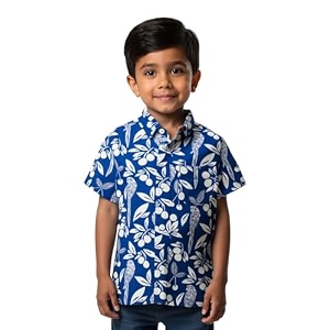 boys printed cotton blend casual wear comfortable printed shirt
