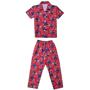 Boys Printed Half Sleeve Night Suit in