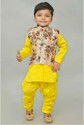 Little Majesty Boys Pure Cotton, Dupion Silk Kurta, Waistcoat and Pyjama Set (Pack of 1)