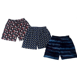 Boys Pure Cotton Printed Shorts BoxersPack of