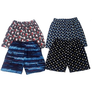 Boys Pure Cotton Printed Shorts BoxersPack of