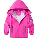 Boys Rain Jacket with Detachable Hood Lightweight Raincoats for Kids