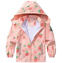 Boys Rain Jacket with Detachable Hood Lightweight Raincoats for Kids
