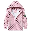 Boys Rain Jacket with Detachable Hood Lightweight Raincoats for Kids