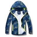Boys Rain Jacket with Detachable Hood Lightweight Raincoats for Kids