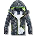 Boys Rain Jacket with Detachable Hood Lightweight Raincoats for Kids