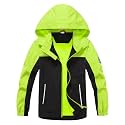 Boys Rain Jackets Waterproof Fleece Hooded Lightweight Windbreaker Coats for Kids