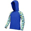 Boys Rash Guard Swim Hoodie, Kids Long Sleeve Sun Fishing Shirts
