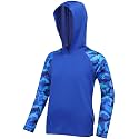 Boys Rash Guard Swim Hoodie, Kids Long Sleeve Sun Fishing Shirts