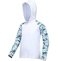 Boys Rash Guard Swim Hoodie, Kids Long Sleeve Sun Fishing Shirts