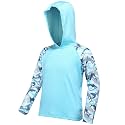 Boys Rash Guard Swim Hoodie, Kids Long Sleeve Sun Fishing Shirts