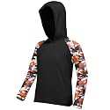 Boys Rash Guard Swim Hoodie, Kids Long Sleeve Sun Fishing Shirts