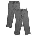 Boys Regular &amp; Husky Fit Straight Flat Front Adjustable Waist School Uniform Pants