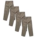 Boys Regular & Husky Fit Straight Flat Front Adjustable Waist School Uniform Pants