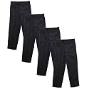 Boys Regular & Husky Fit Straight Flat Front Adjustable Waist School Uniform Pants