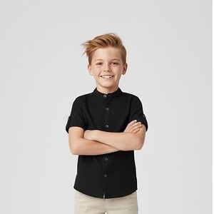 boys regular fit shirt lightweight cotton material for all day comfort and easy movement